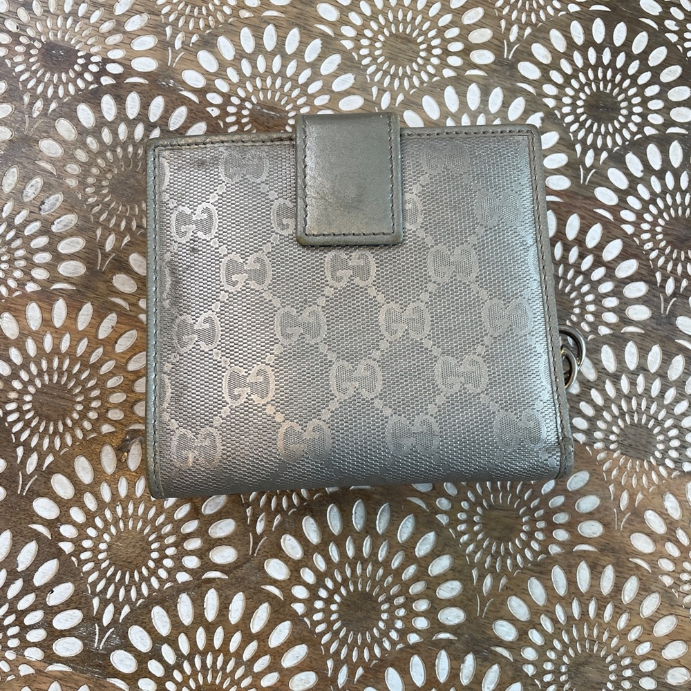 Gucci Imprime compact wallet with charm